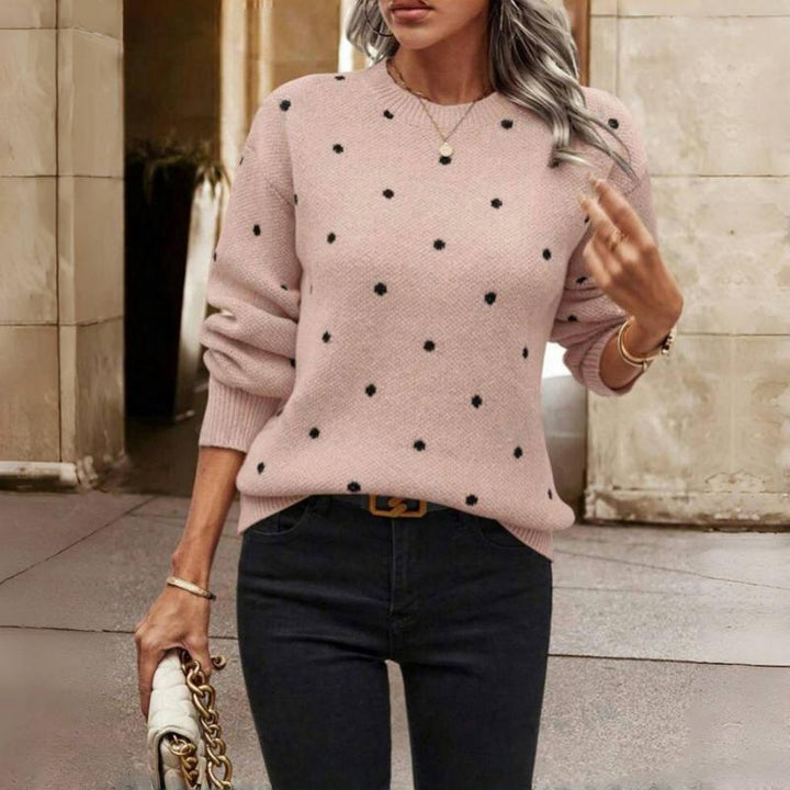 Dina - Polka Dot Knitted Sweater