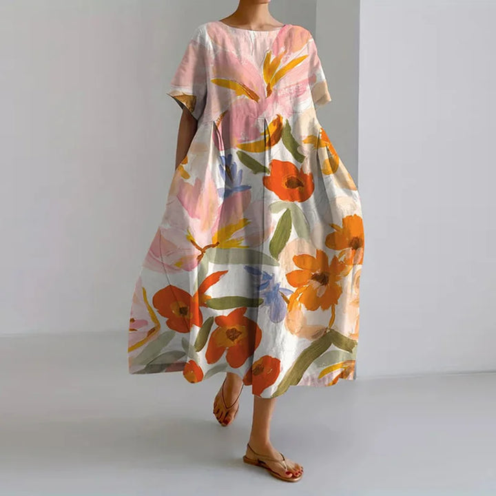 Bethany - Summer Floral Dress with Flattering Cut and Freedom of Movement
