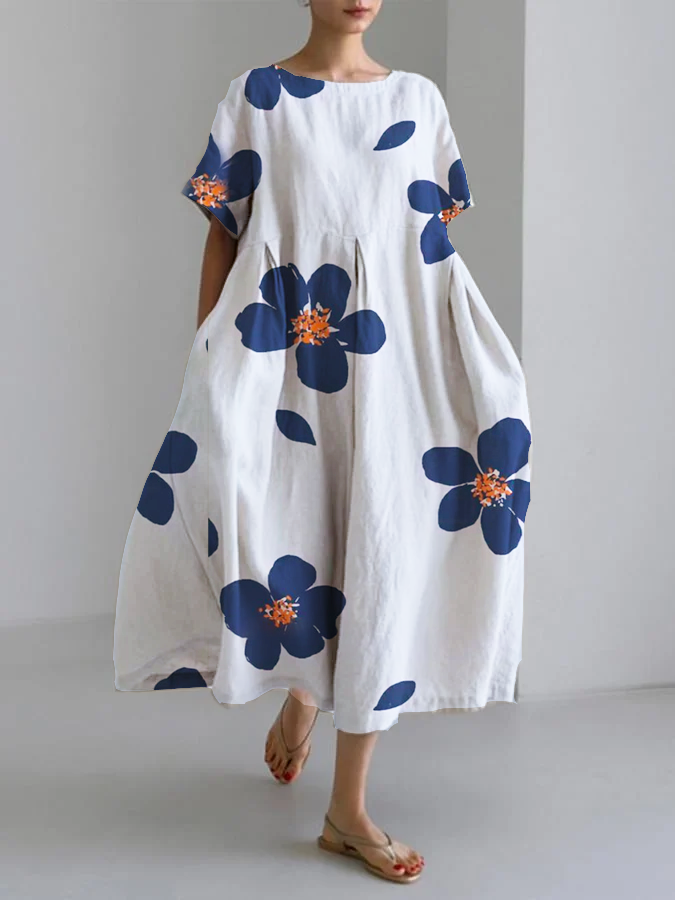 Sophie - Long Summer Dress with Bright Flowers and Soft Comfort for Sunny Days