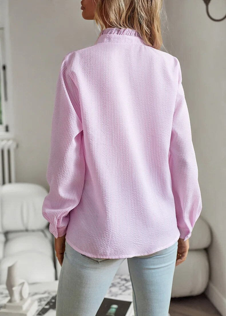 Gemma - Ruffle Long Sleeve Shirt