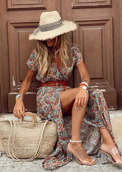 Valine - Elegant Bohemian Maxi Dress