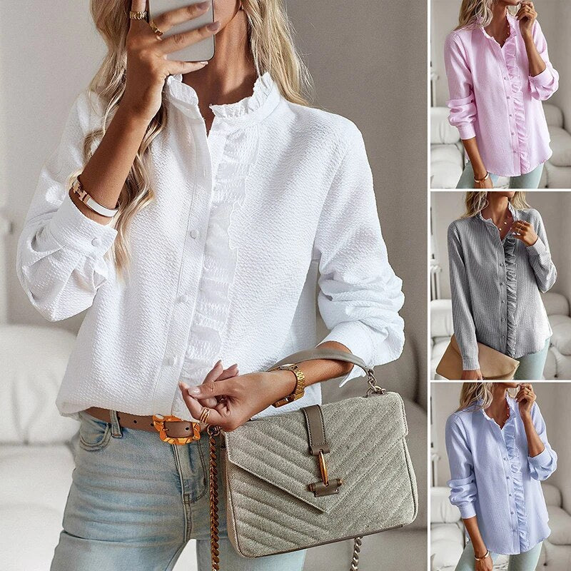 Gemma - Ruffle Long Sleeve Shirt