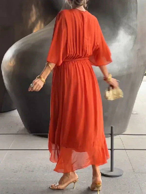 Shari - Elegant Long Dress with Feminine Neckline