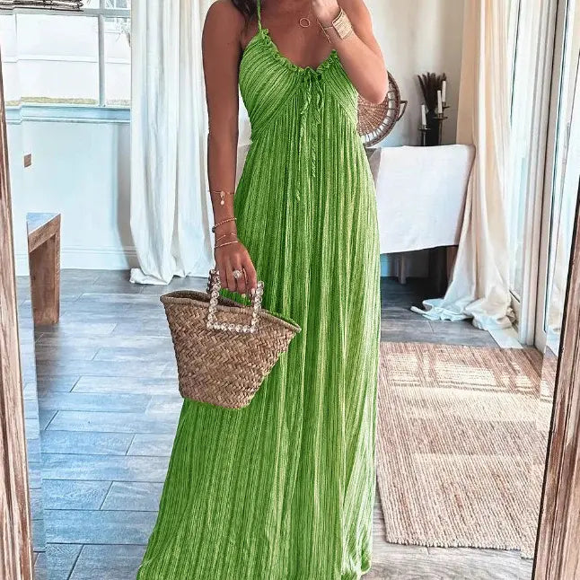 Sylvia - Bohemian dress with halterneck