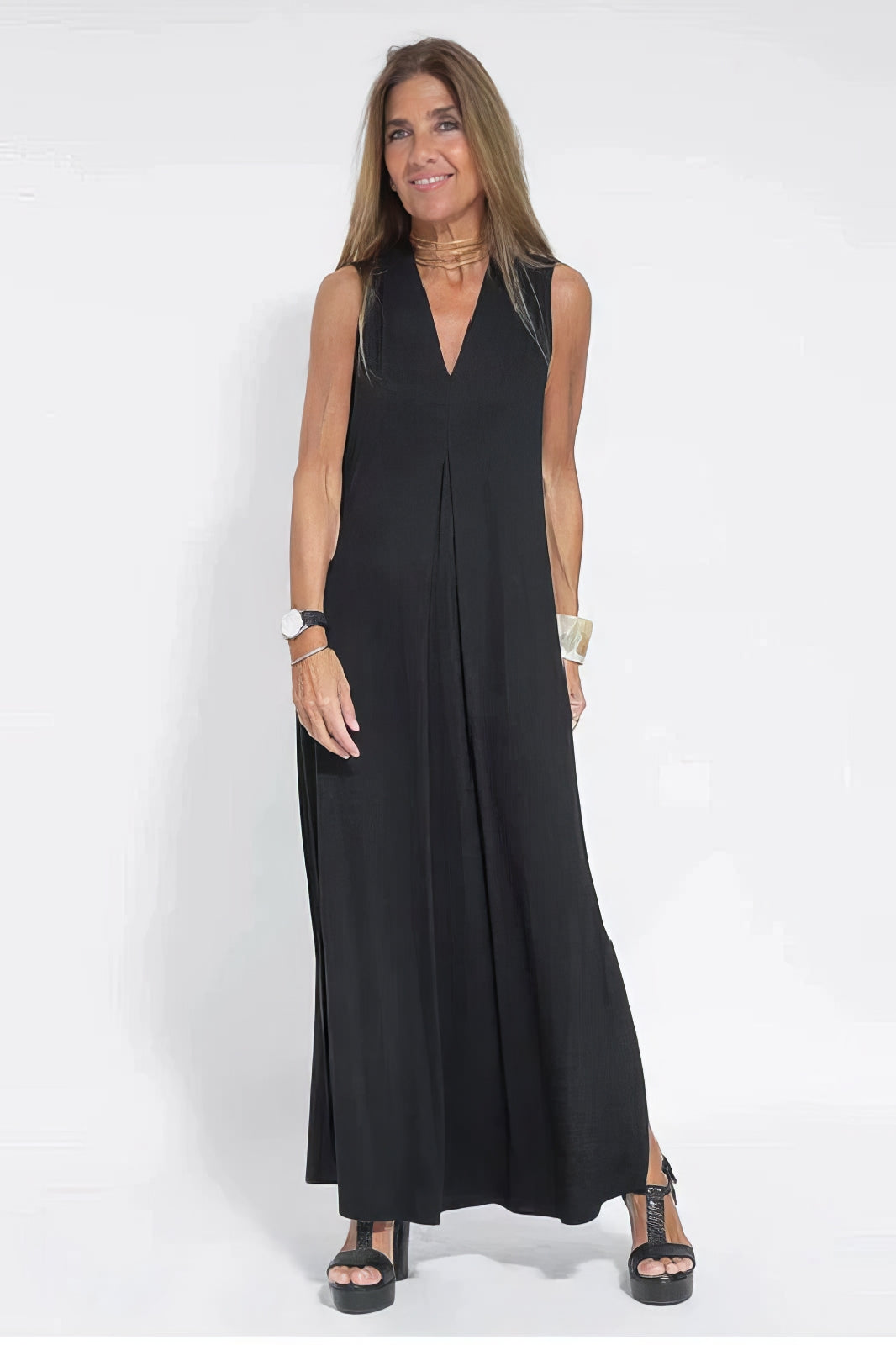Natasha - Elegant Long Dress with Complimentary Matching Cardigan