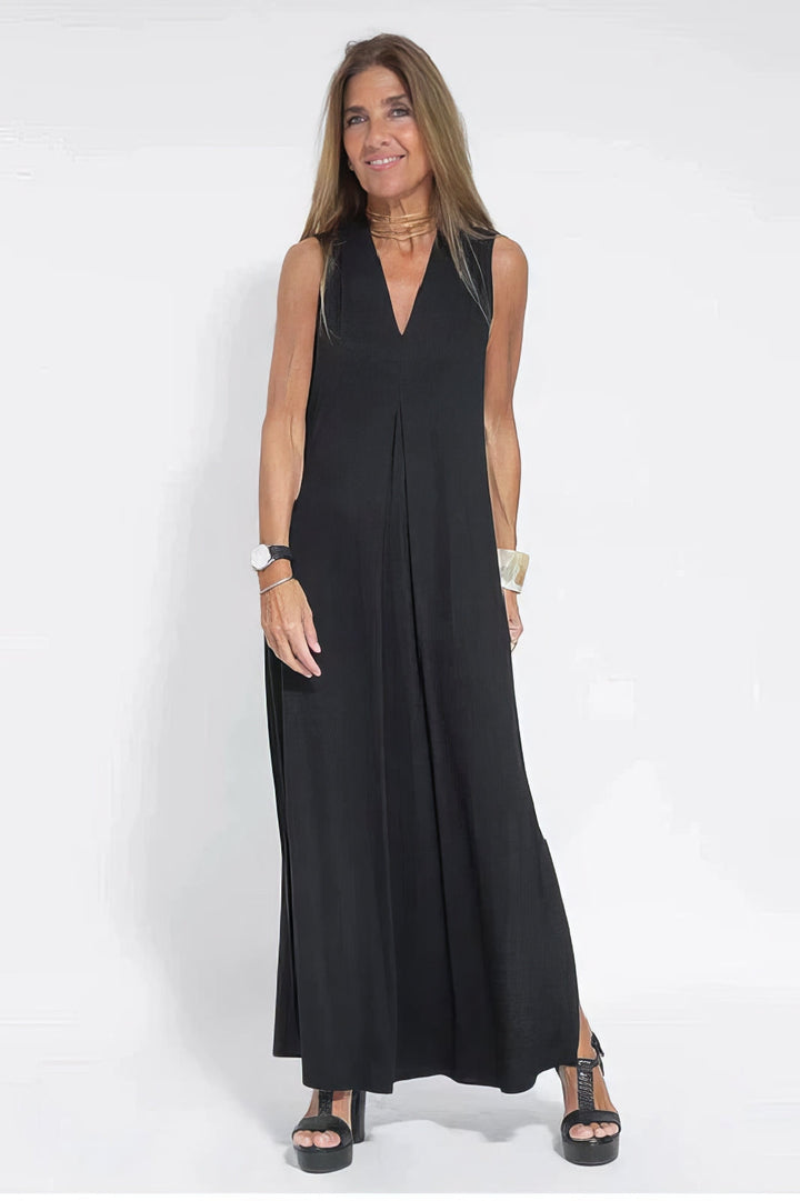 Natasha - Elegant Long Dress with Complimentary Matching Cardigan