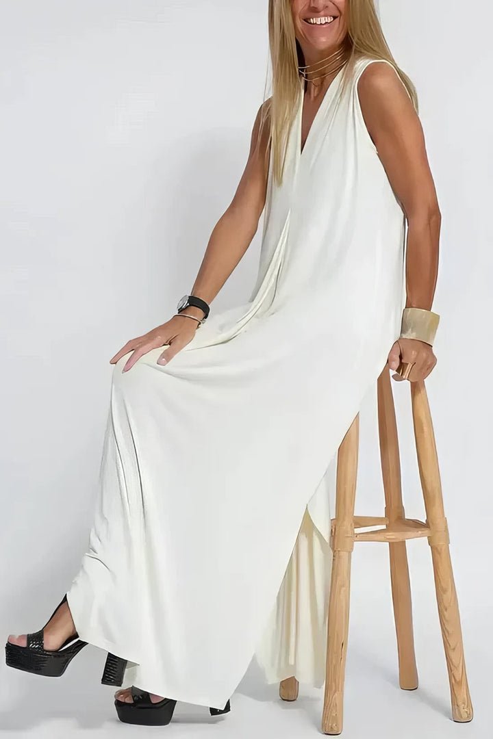 Natasha - Elegant Long Dress with Complimentary Matching Cardigan