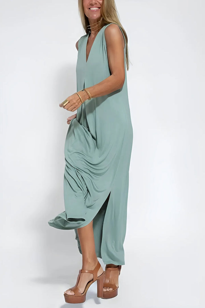 Natasha - Elegant Long Dress with Complimentary Matching Cardigan