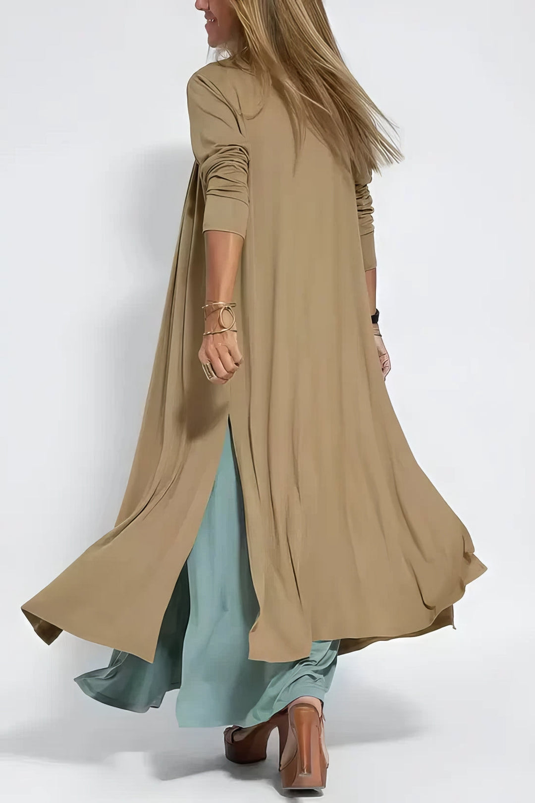 Natasha - Elegant Long Dress with Complimentary Matching Cardigan