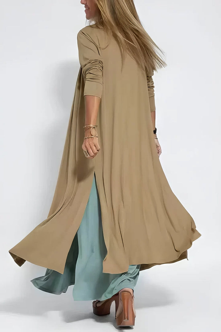 Natasha - Elegant Long Dress with Complimentary Matching Cardigan